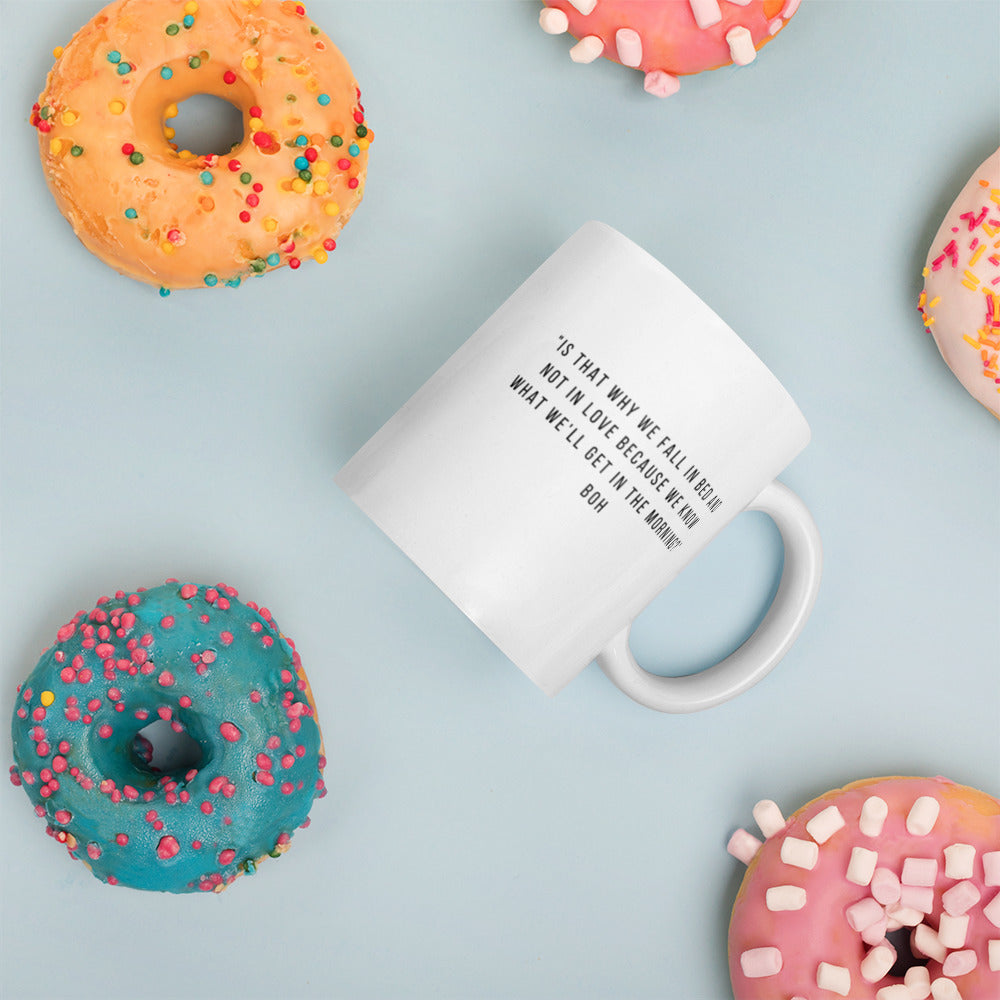 "Morning Coffee" White glossy mug