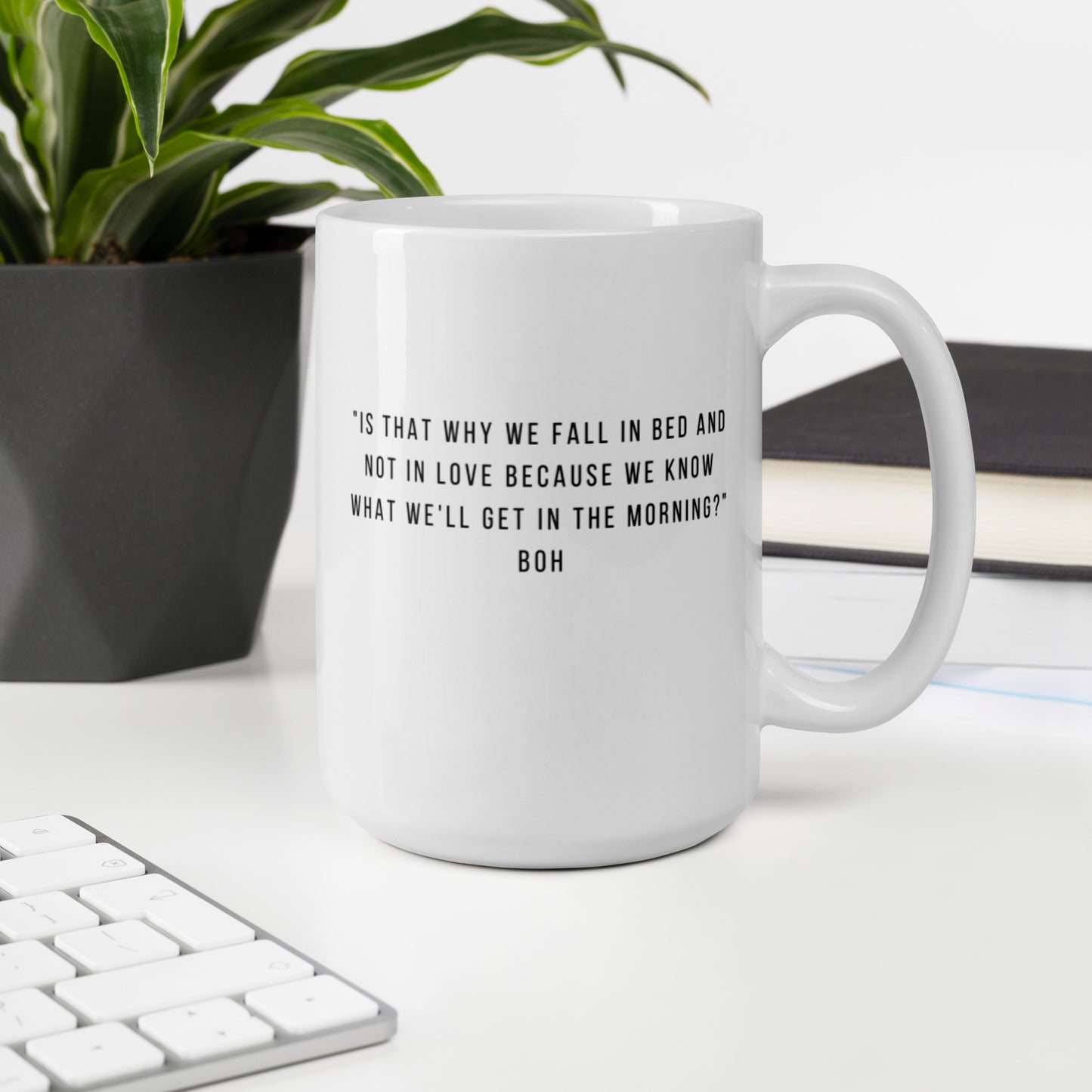 "Morning Coffee" White glossy mug